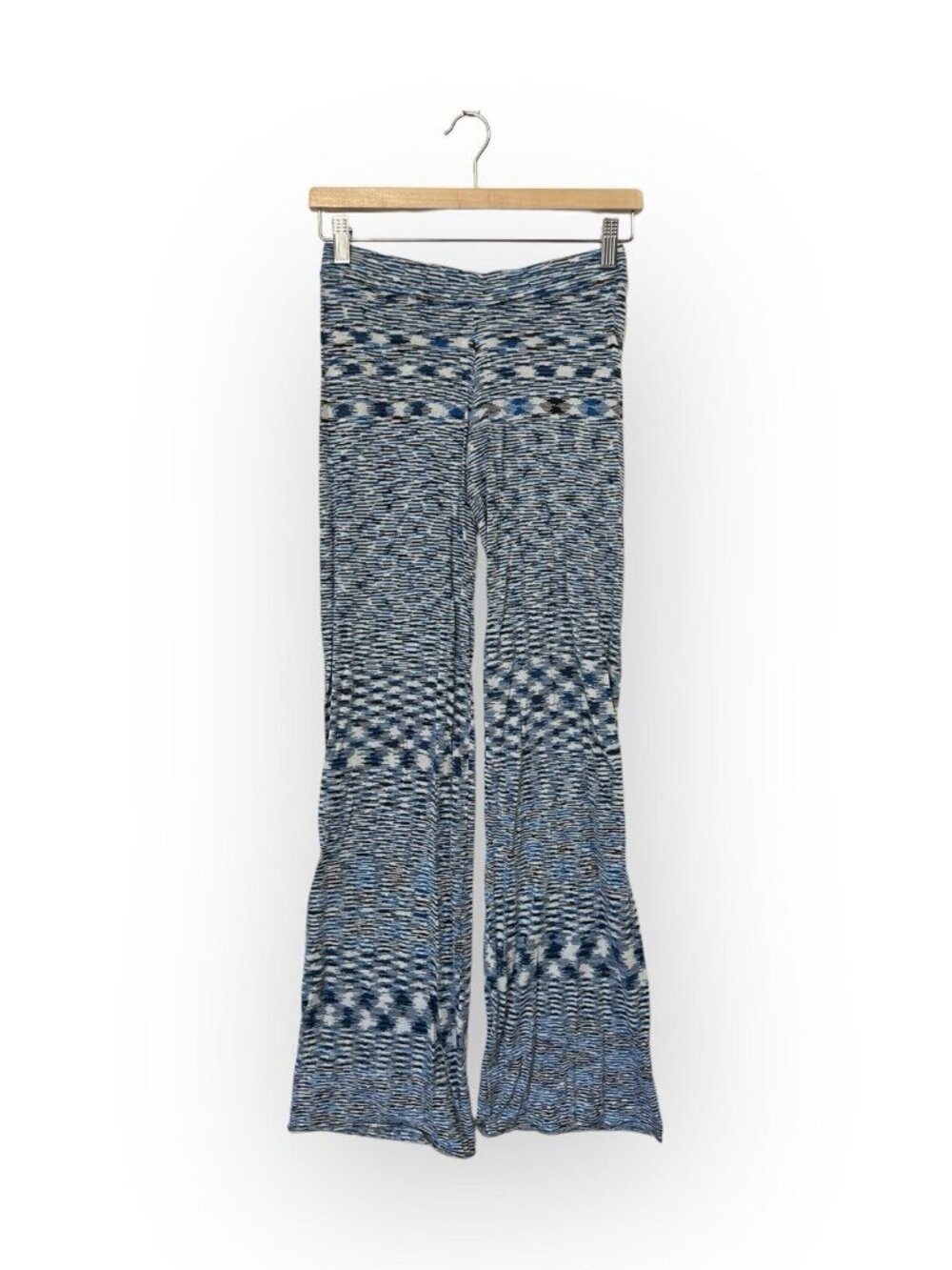Minnie Rose for Intermix Blue Flared Pants Size Xs Extra Small